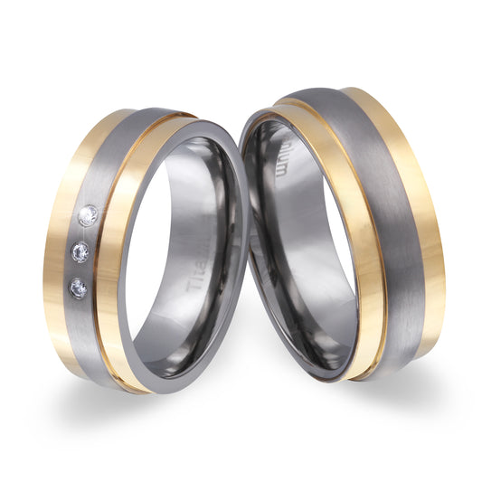 Aspendos Partnerring-Set mit Handschriftgravur