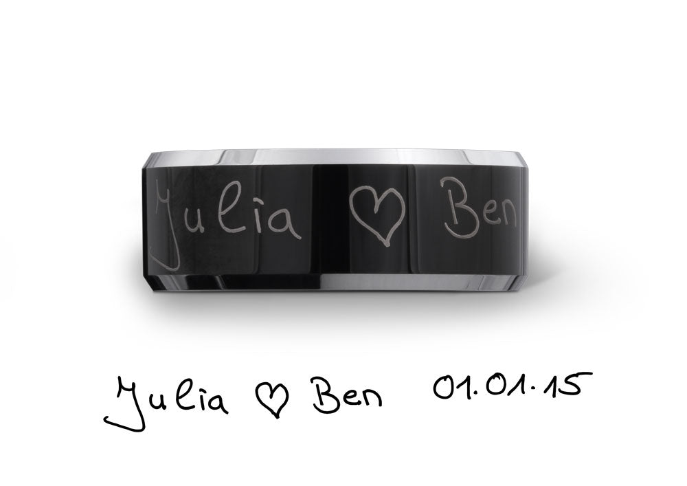 W1H Ring mit Handschriftgravur