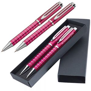 Schreibset Metall Kugelschreiber & Bleistift mit Gravur