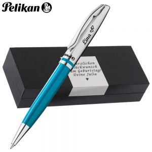 Pelikan Kugelschreiber Jazz® Classic K35 Petrol mit Wunschgravur | inkl. Geschenkbox mit Gravur