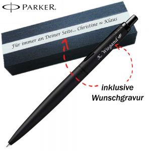 Parker Premium Black Jotter XL Monochrome Kugelschreiber mit Gravur