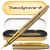 Pelikan Füllhalter Jazz® Noble Elegance mit Gravur als Geschenk | inkl. Etui gold mit Wunschgravur (Platz für 10 Stifte) | Emojis Gravur möglich | Farbe Gold | personalisiert mit Wunschgravur 