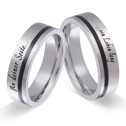 Feliz Partnerring-Set mit Lasergravur