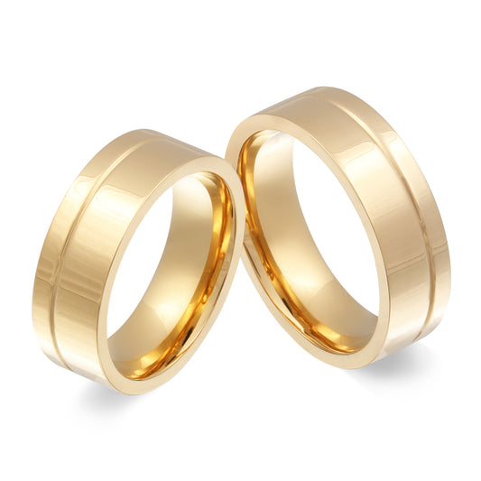 Goldness Partnerring-Set mit Handschriftgravur