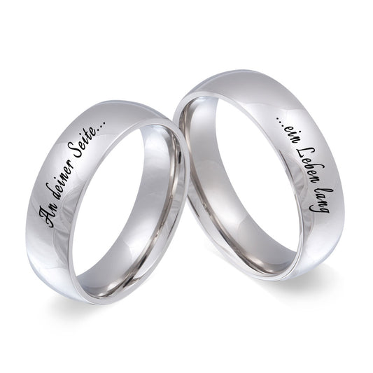 Brilliant Partnerring-Set mit Lasergravur