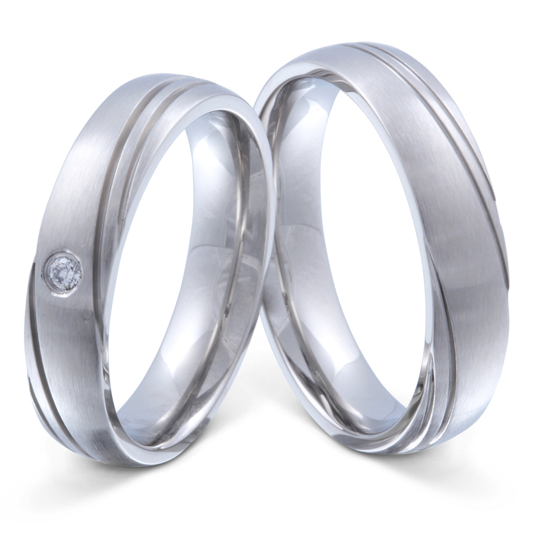 Sercer Partnerring-Set mit Handschriftgravur