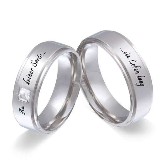 Zeronie Partnerring-Set mit Lasergravur