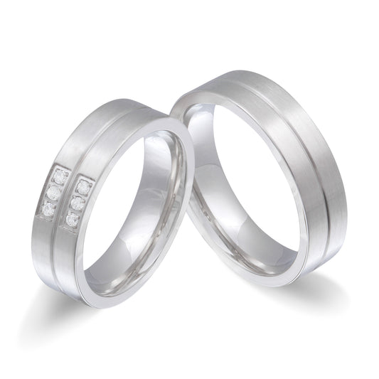 Jasper Partnerring-Set mit Lasergravur