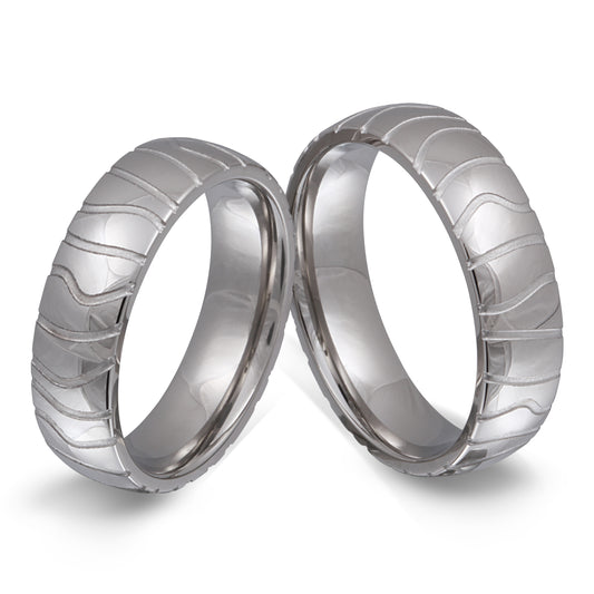 Leticia Partnerring-Set mit Lasergravur