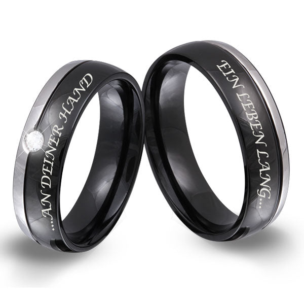 Mila Partnerring-Set mit Lasergravur