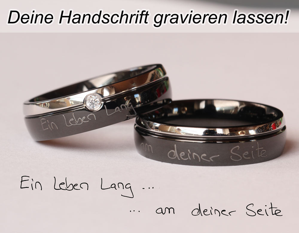 Mila Partnerring-Set mit Handschriftgravur