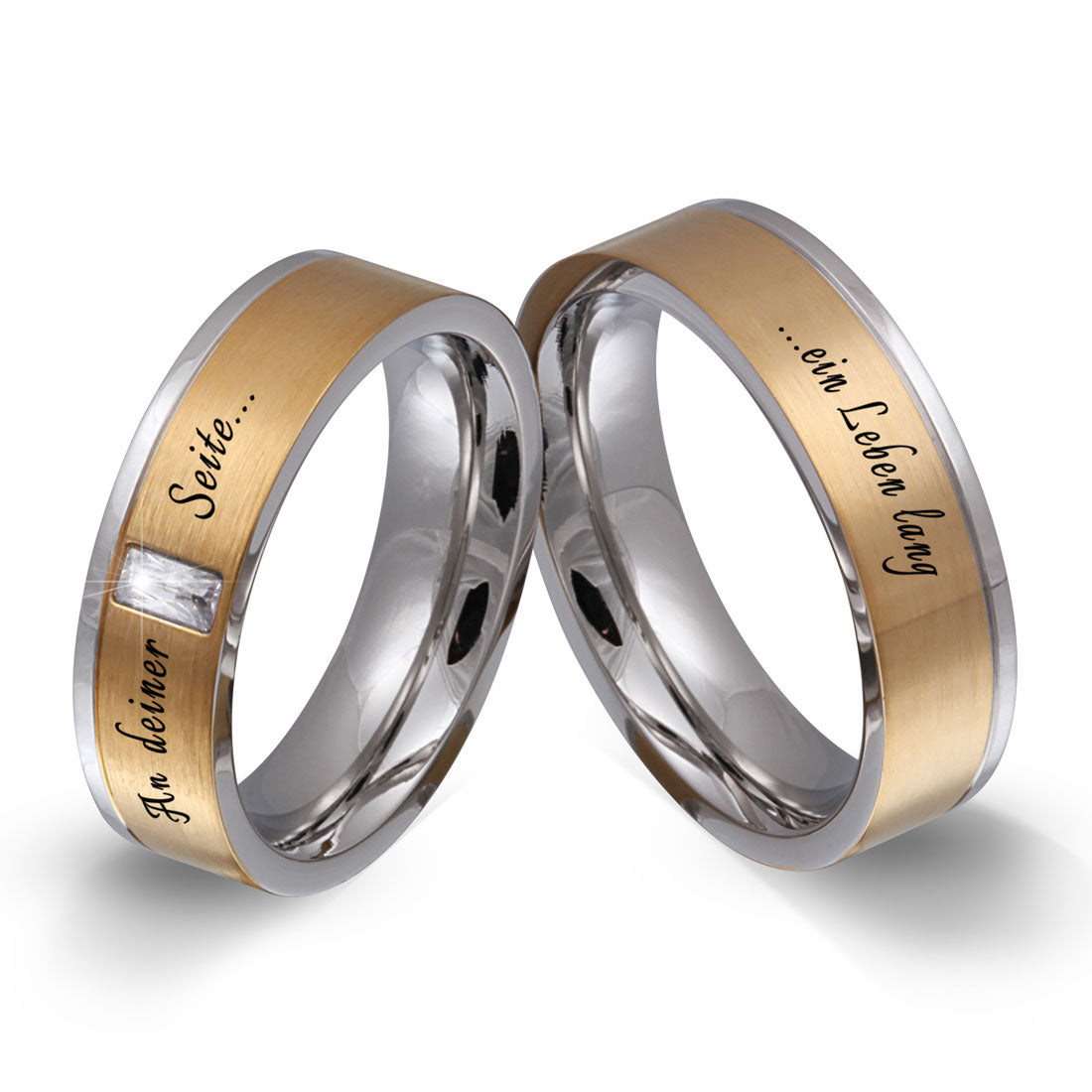 Liva Partnerring-Set mit Lasergravur