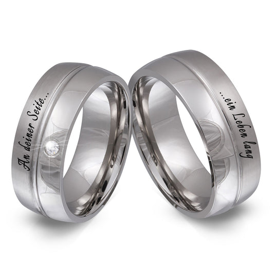 Ruvim Partnerring-Set mit Lasergravur
