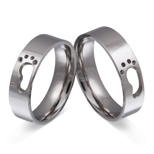 SilFeet Partnerring-Set mit Handschriftgravur