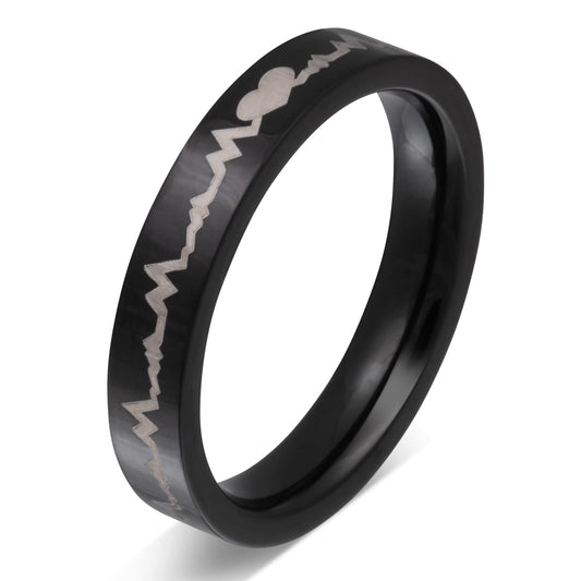 Blackpulse Ring mit Handschriftgravur