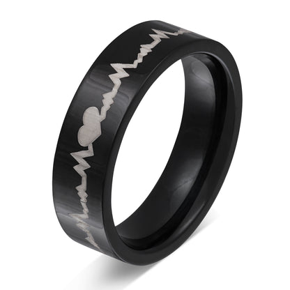 Blackpulse Ring mit Handschriftgravur