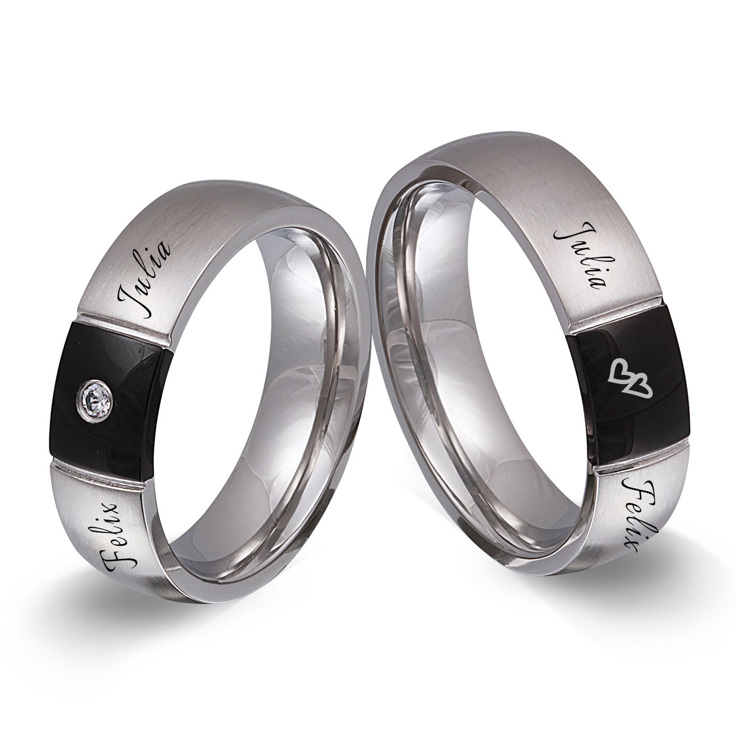 Raval Partnerring-Set mit Lasergravur