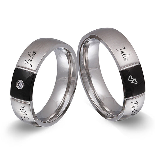 Raval Partnerring-Set mit Lasergravur