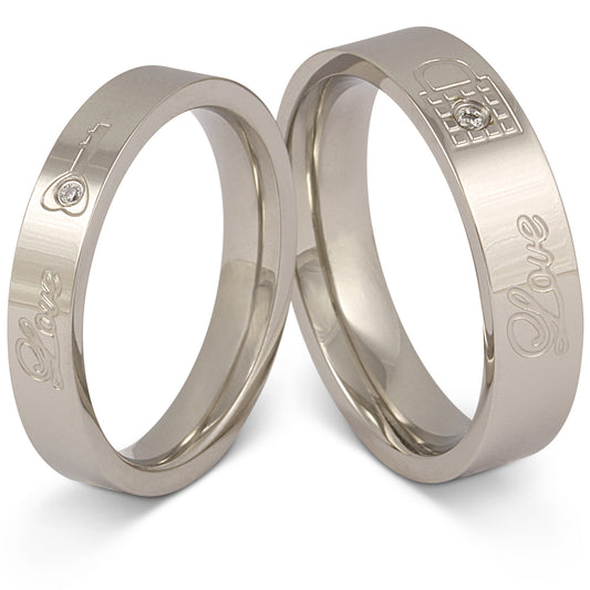 Mirbel Partnerring-Set mit Handschriftgravur