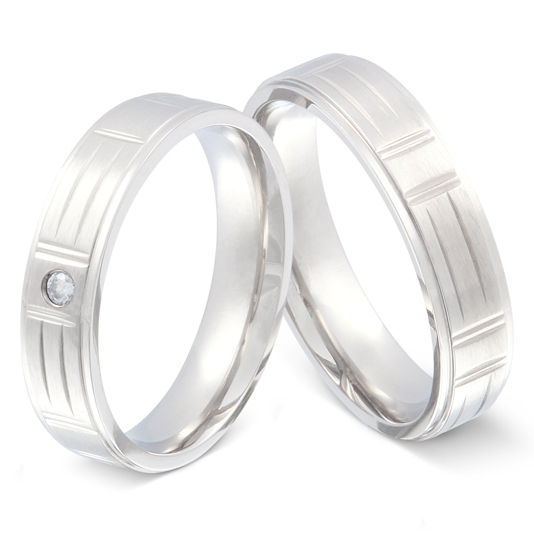 Simione Partnerring-Set mit Handschriftgravur