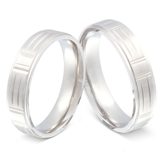 Simione Partnerring-Set mit Handschriftgravur