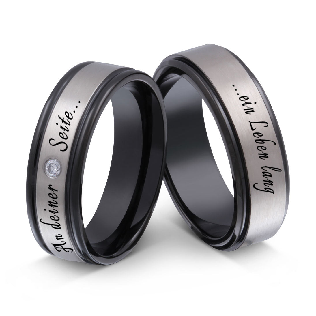 Mirenda Partnerring-Set mit Lasergravur