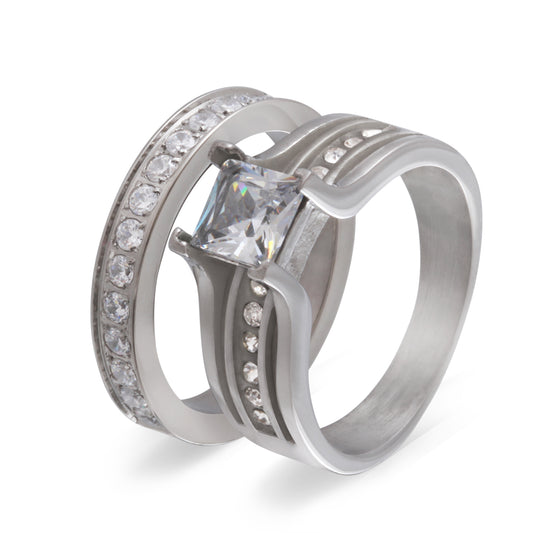 Turin Partnerring-Set mit Handschriftgravur