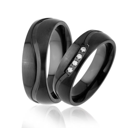 Deinze Partnerring-Set mit Handschriftgravur