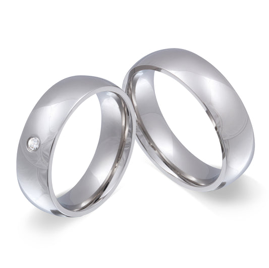 Glamour Partnerring-Set mit Handschriftgravur