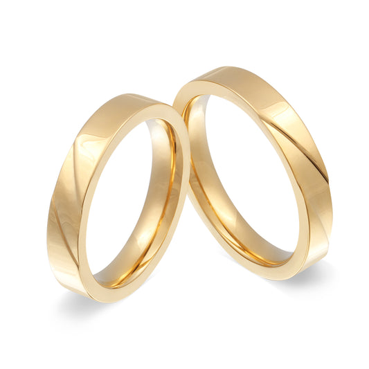 Delle Partnerring-Set mit Lasergravur