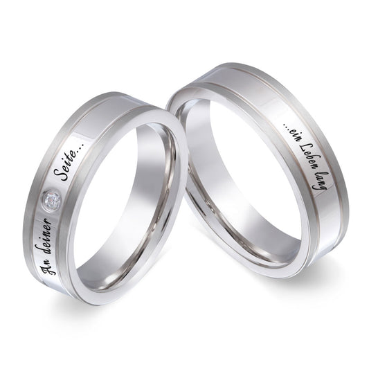 Bianda Partnerring-Set mit Lasergravur