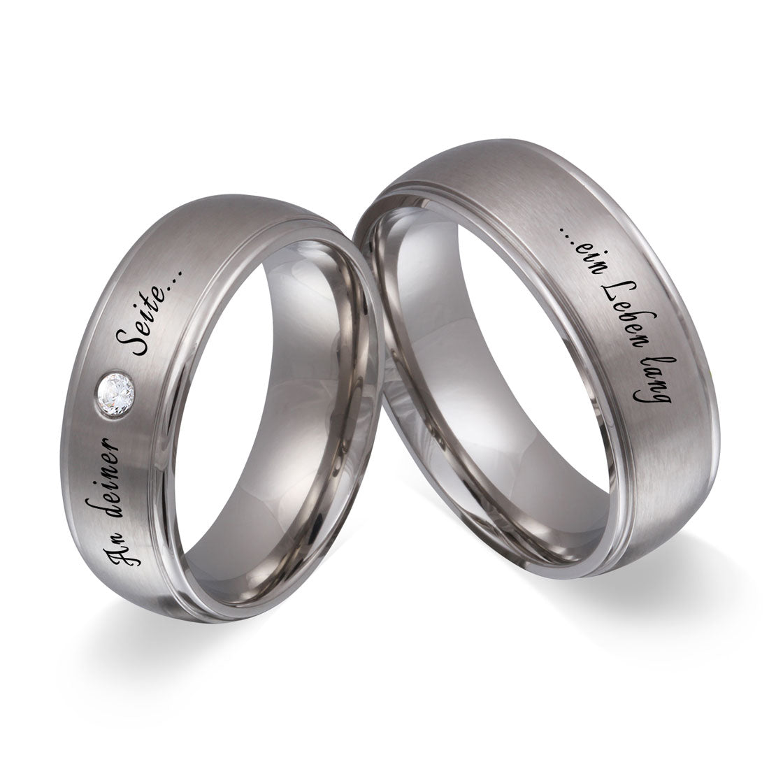 Lona Partnerring-Set mit Lasergravur