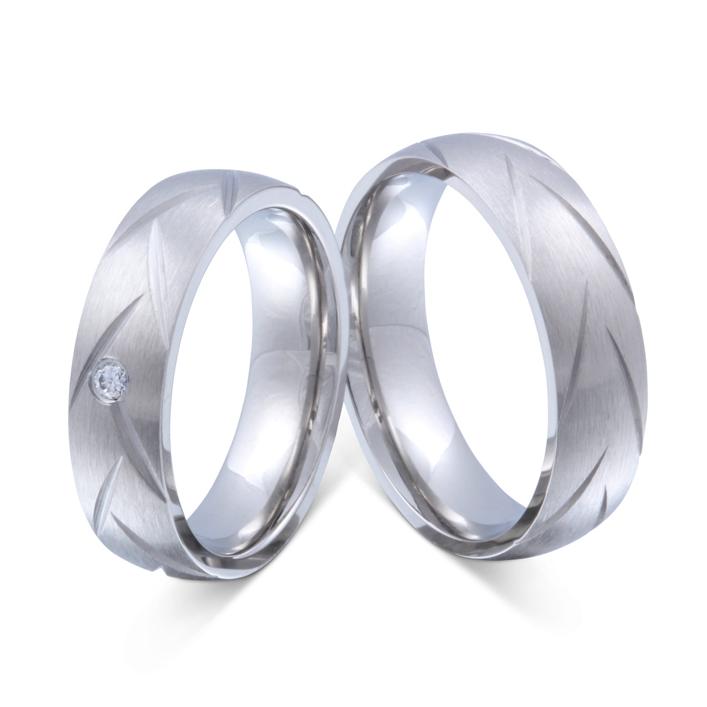 Cecil Partnerring-Set mit Lasergravur