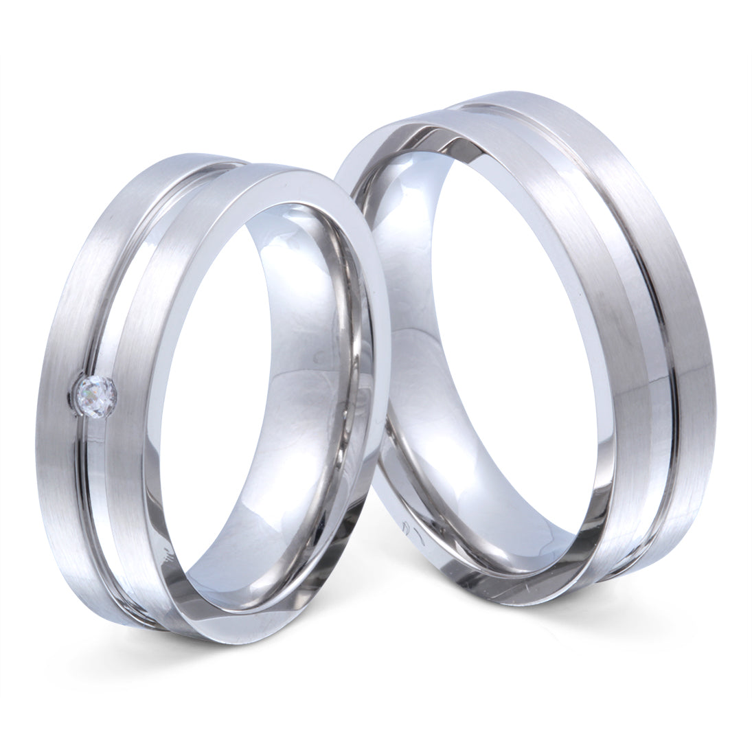 Josephine Partnerring-Set mit Lasergravur