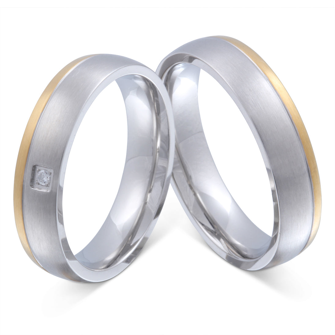 Svetlana Partnerring-Set mit Lasergravur