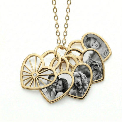 Herz Fotoanhänger mit Bildgravur