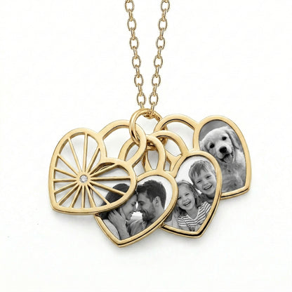 Herz Fotoanhänger mit Bildgravur