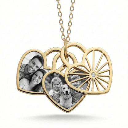 Herz Fotoanhänger mit Bildgravur