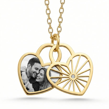 Herz Fotoanhänger mit Bildgravur