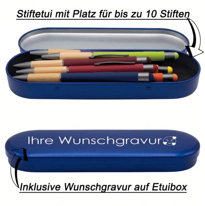 Stiftetui mit Platz für bis zu 10 Stifte und Wunschgravur