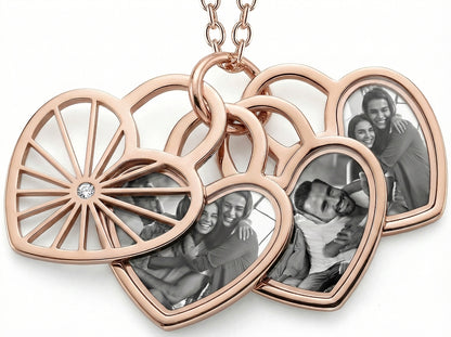 Herz Fotoanhänger mit Bildgravur