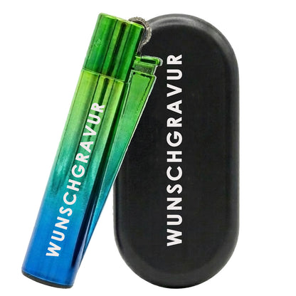 Clipper Feuerzeug Metal Peacock mit Gravur