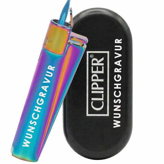 Clipper Jet Flame ICY Feuerzeug mit Gravur