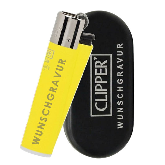 Clipper Micro Soft Touch Fluo Feuerzeug mit Gravur