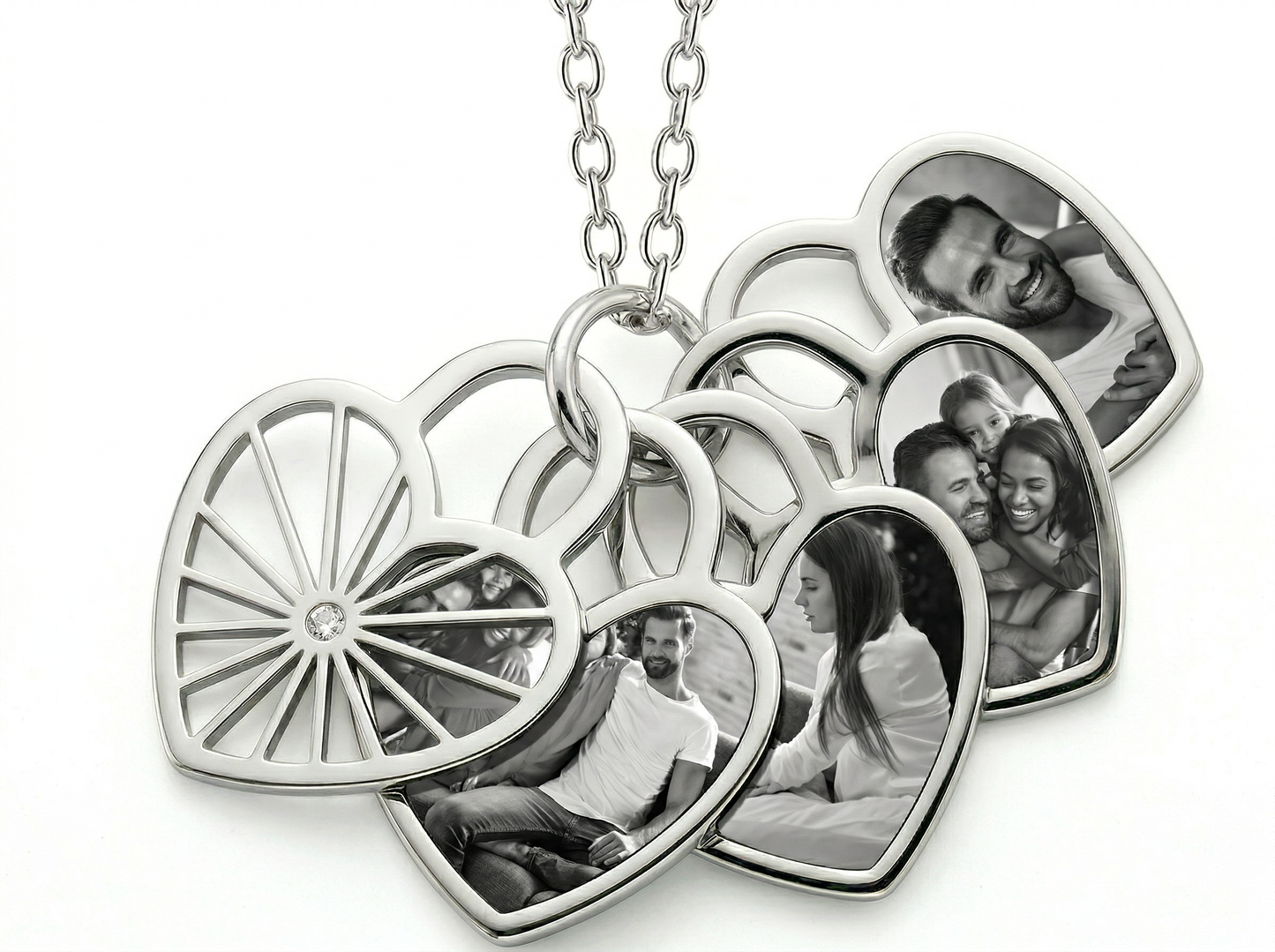 Herz Fotoanhänger mit Bildgravur