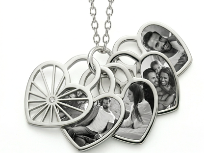 Herz Fotoanhänger mit Bildgravur