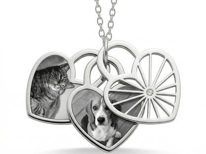 Herz Fotoanhänger mit Bildgravur