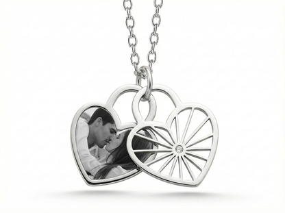 Herz Fotoanhänger mit Bildgravur