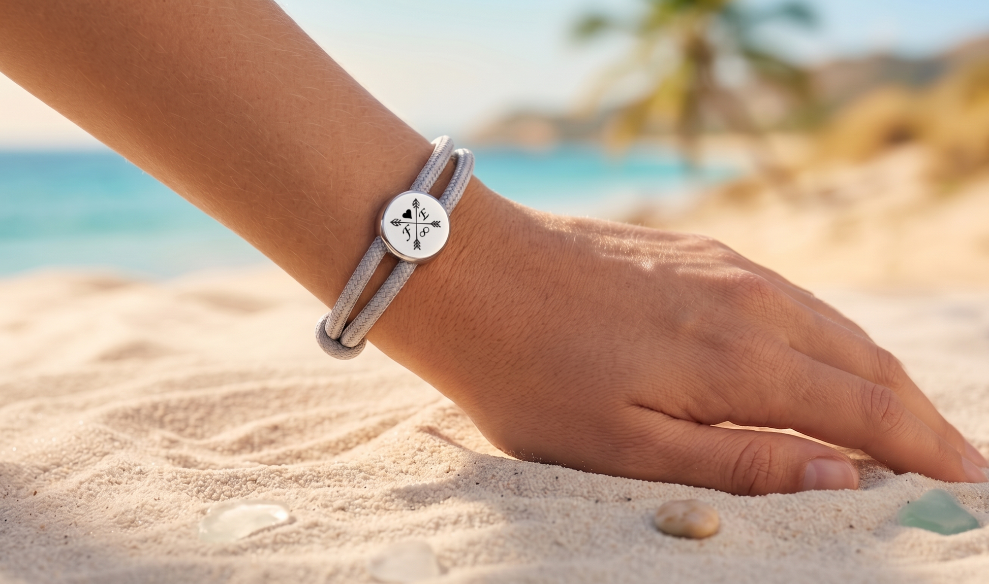 Segeltau-Armband am Handgelenk