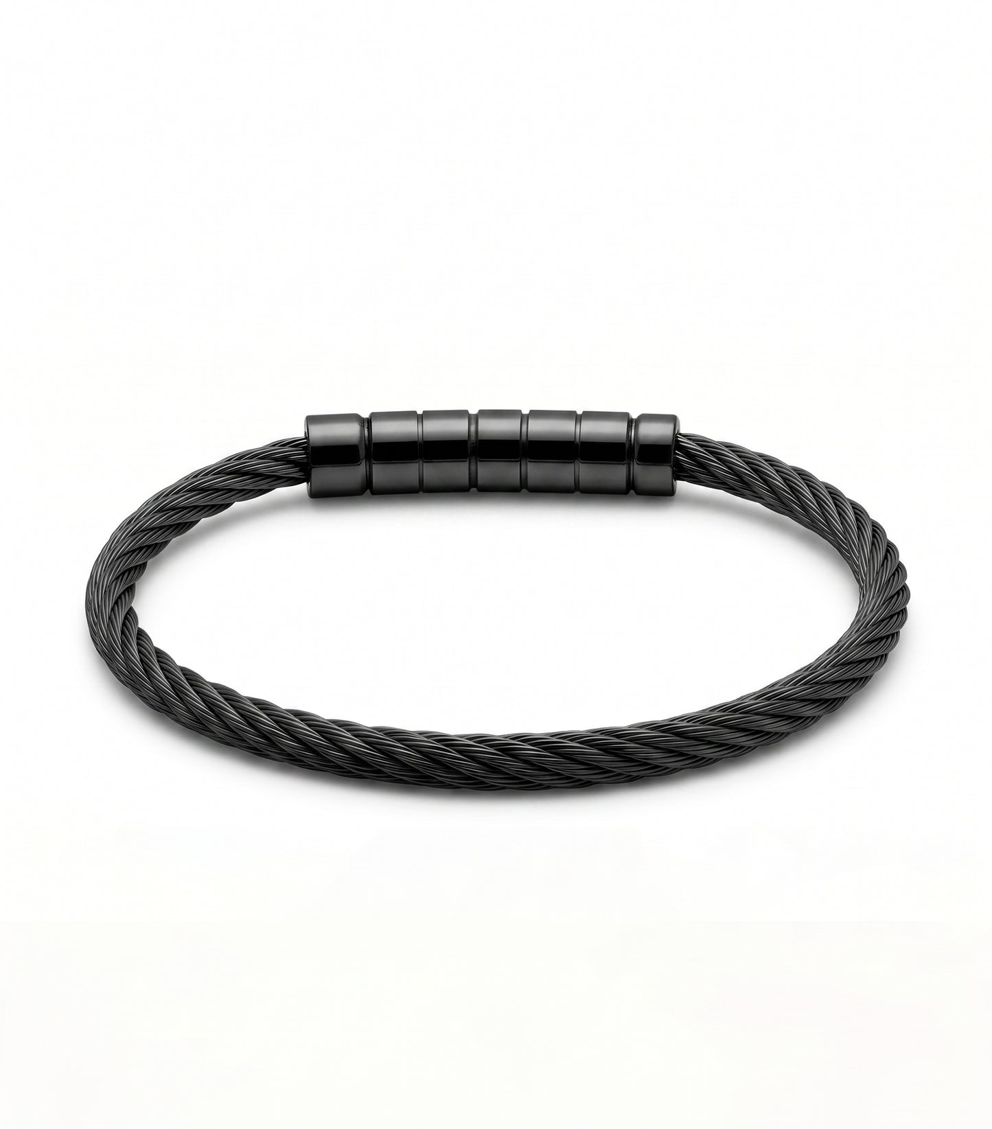 Armband aus Stahlseil in Schwarz